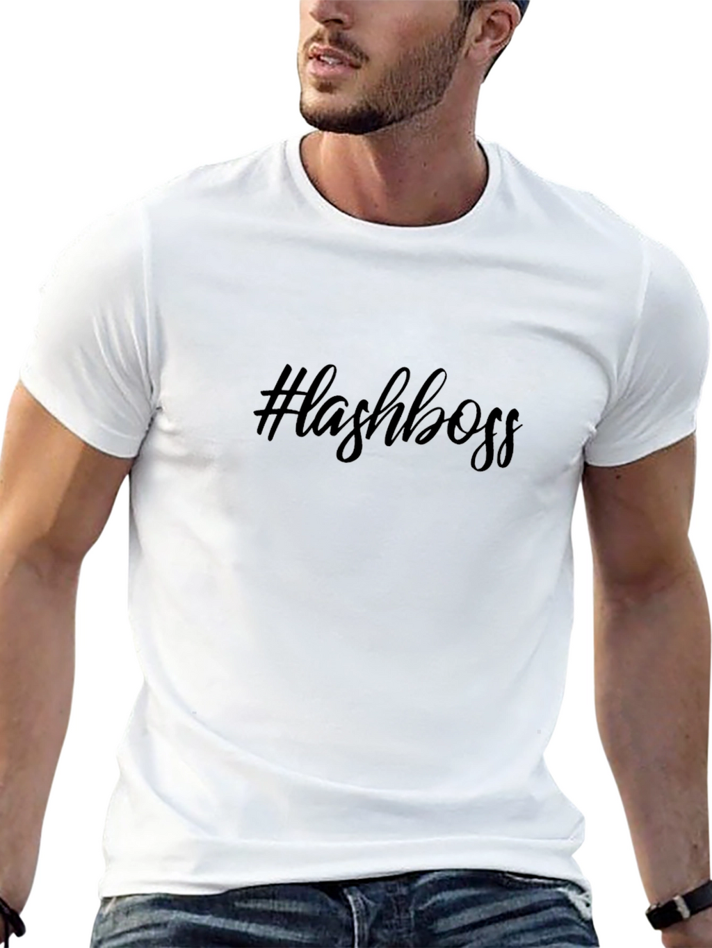 #lashboss Black Graphic T-Shirt