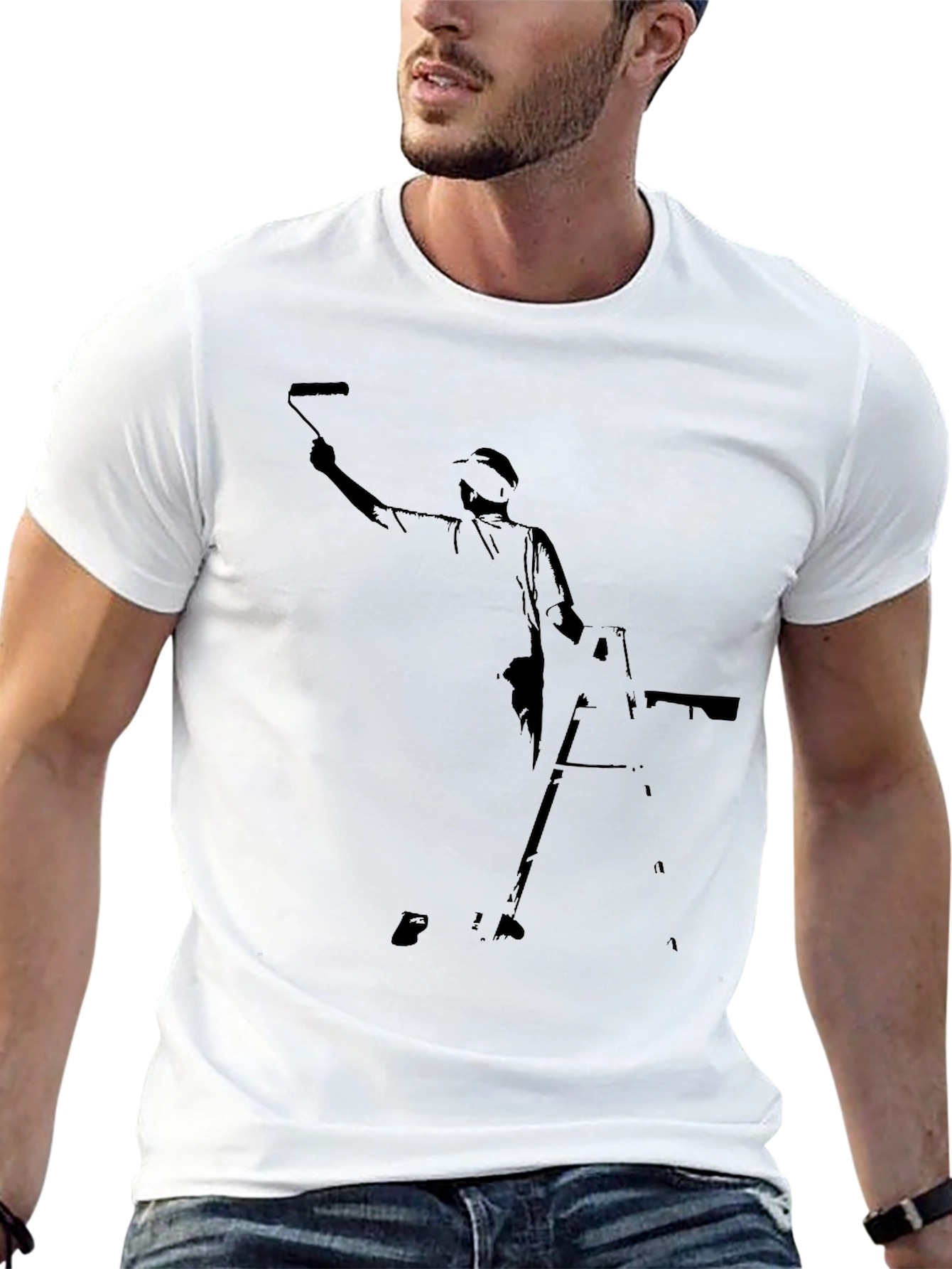 Painter Graphic Black T-Shirt