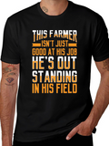 This Farmer Graphic Tee - Black Cotton T-Shirt