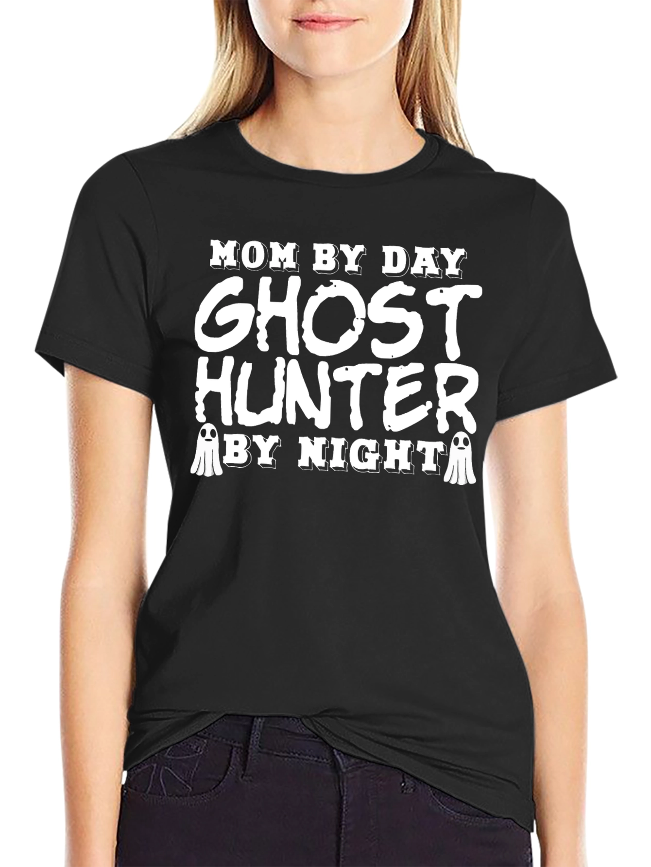 Mom By Day Ghost Hunter By Night Graphic Tee