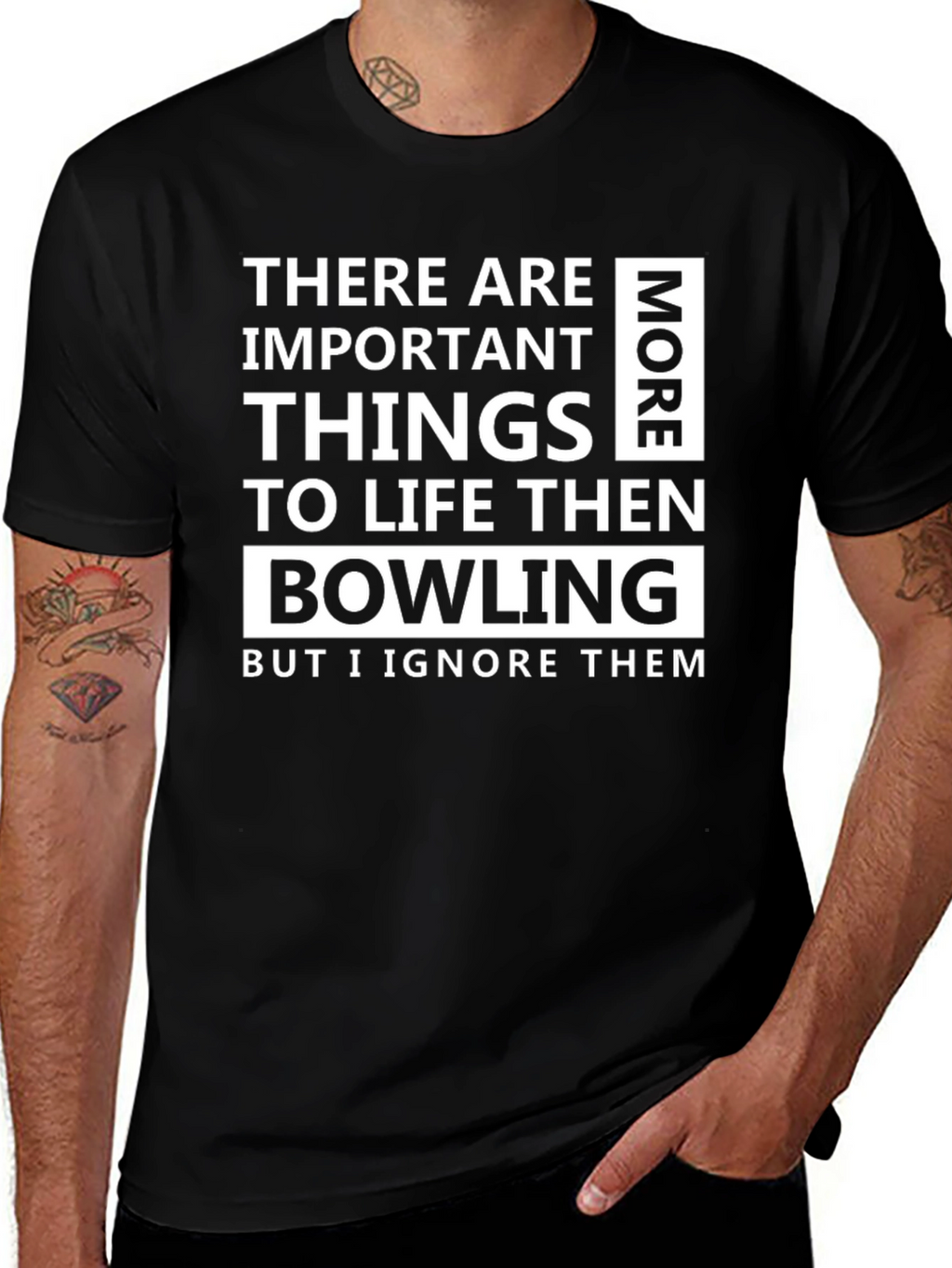 Funny Bowling T-Shirt - Important Things