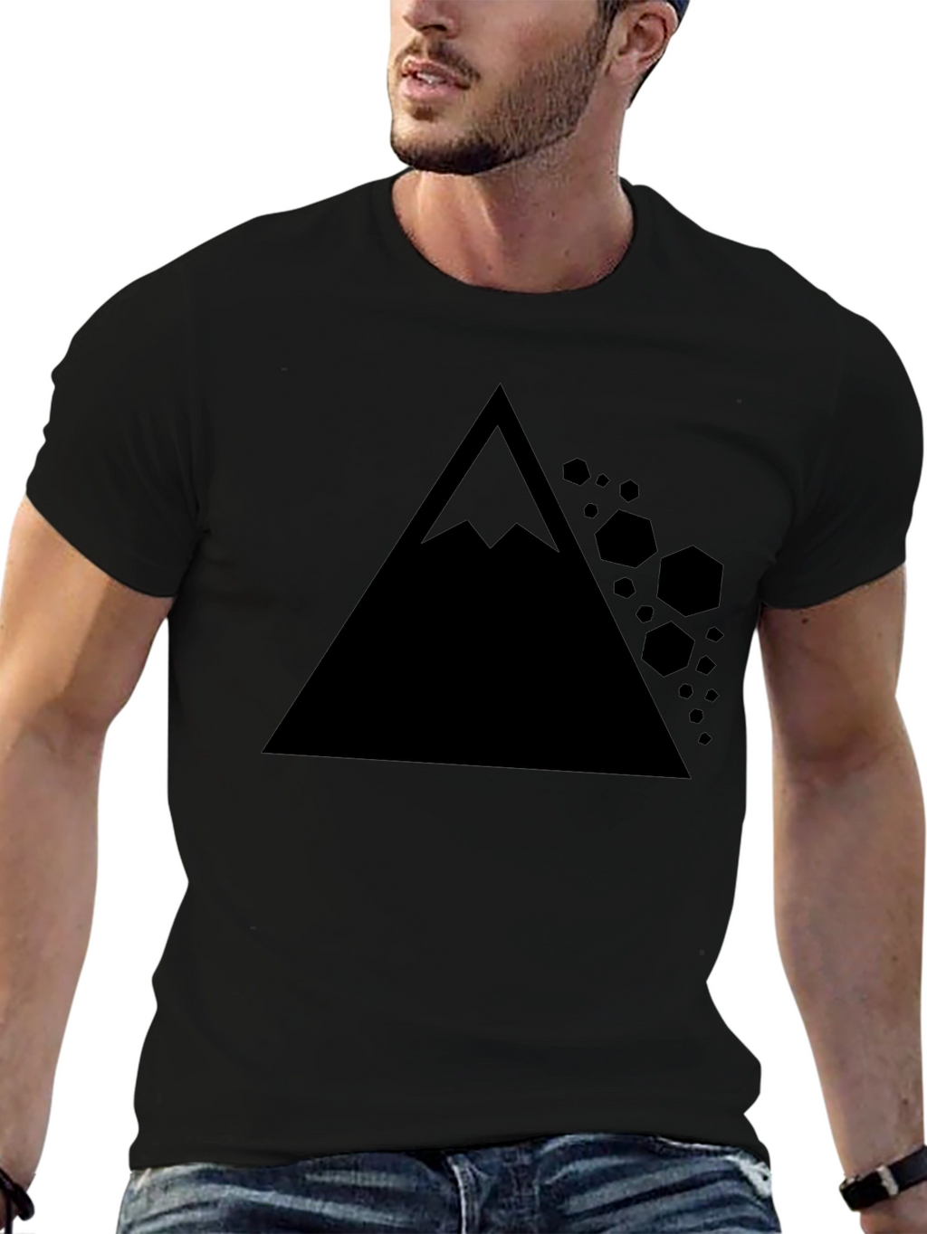 Geometric Mountain T-Shirt - Modern Graphic Tee