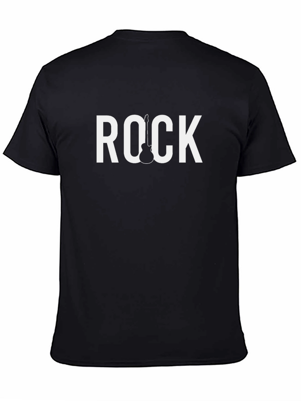 Rock Guitar Graphic T-Shirt - Classic Black Tee