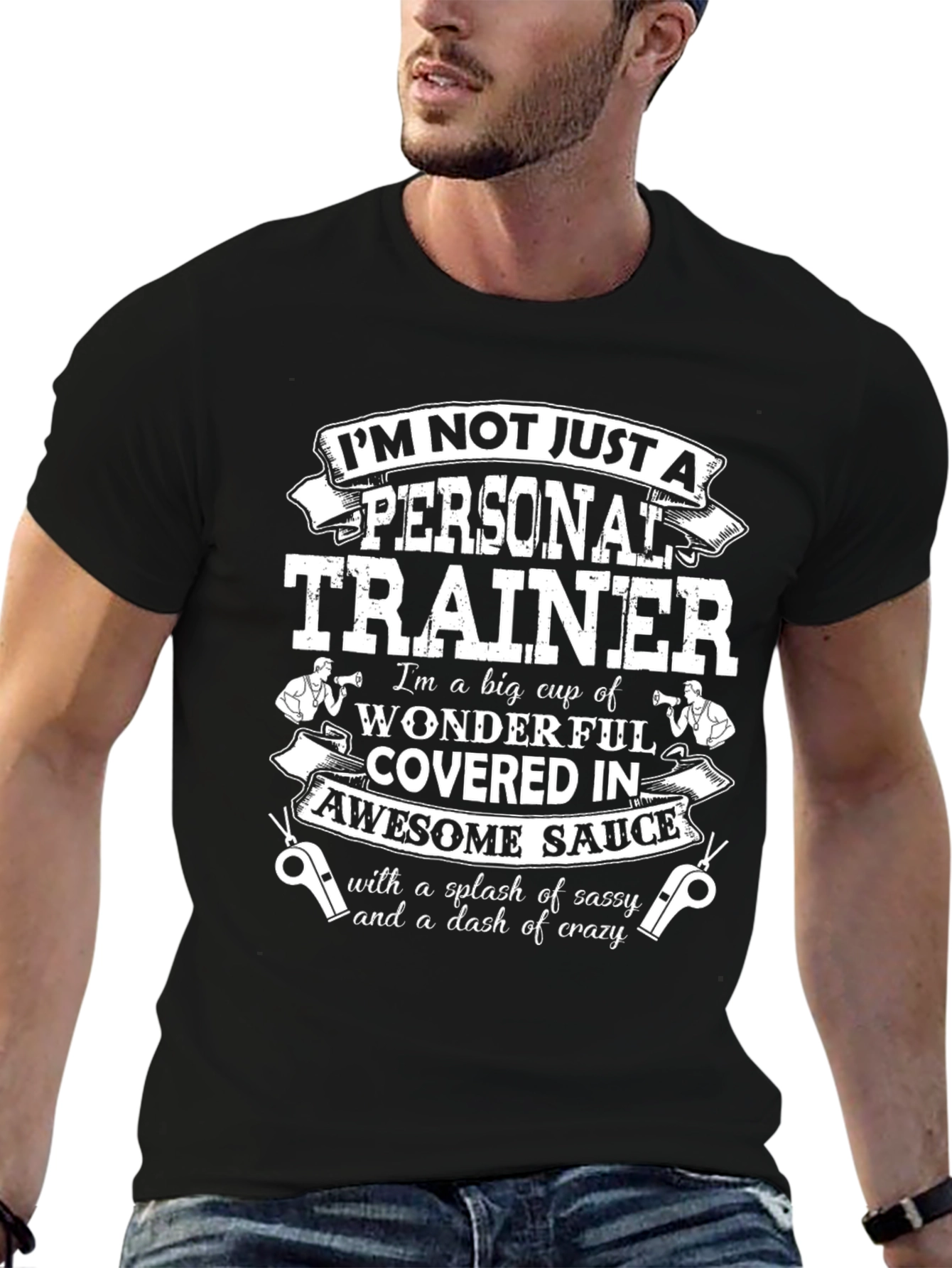 Personal Trainer Sassy & Crazy Black T-Shirt