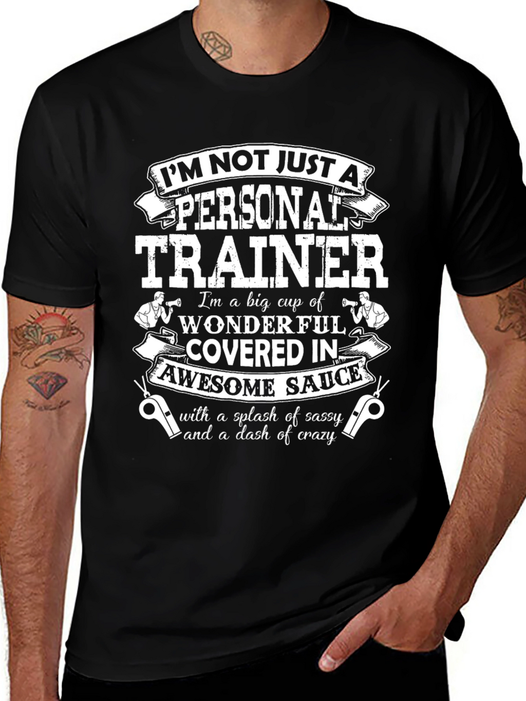 Personal Trainer Sassy & Crazy Black T-Shirt