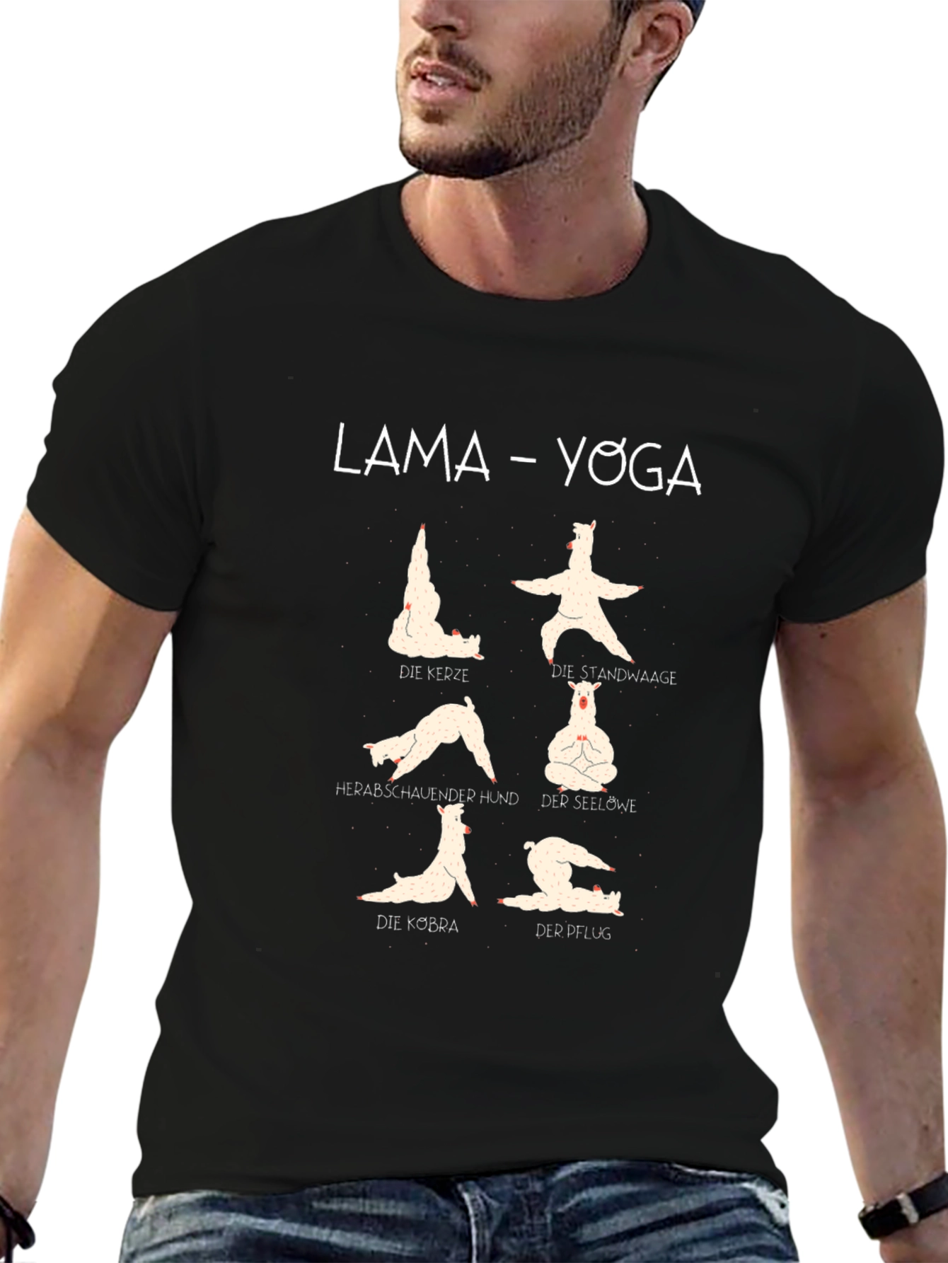 Llama Yoga T-Shirt - Funny Animal Exercise Tee