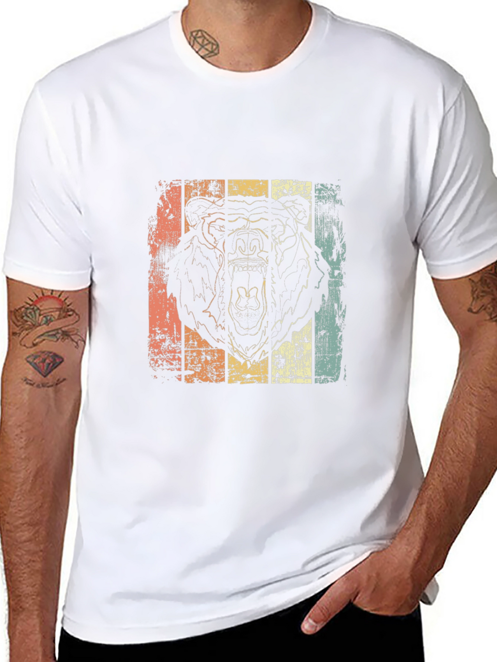 Retro Bear Graphic T-Shirt