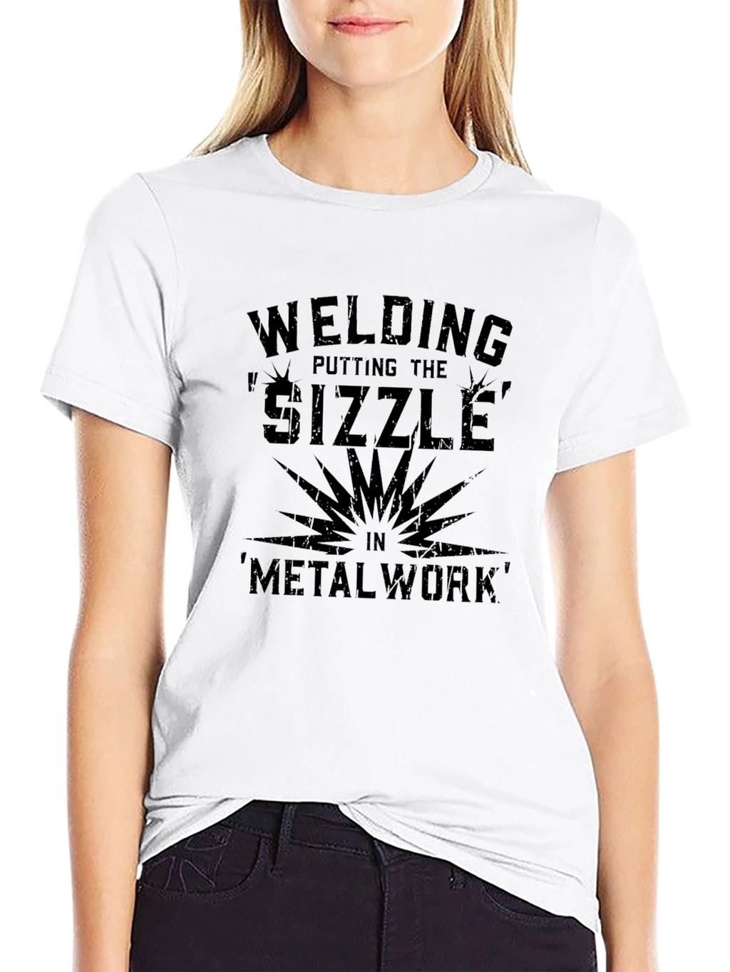 Welding Sizzle Metalwork Black T-Shirt