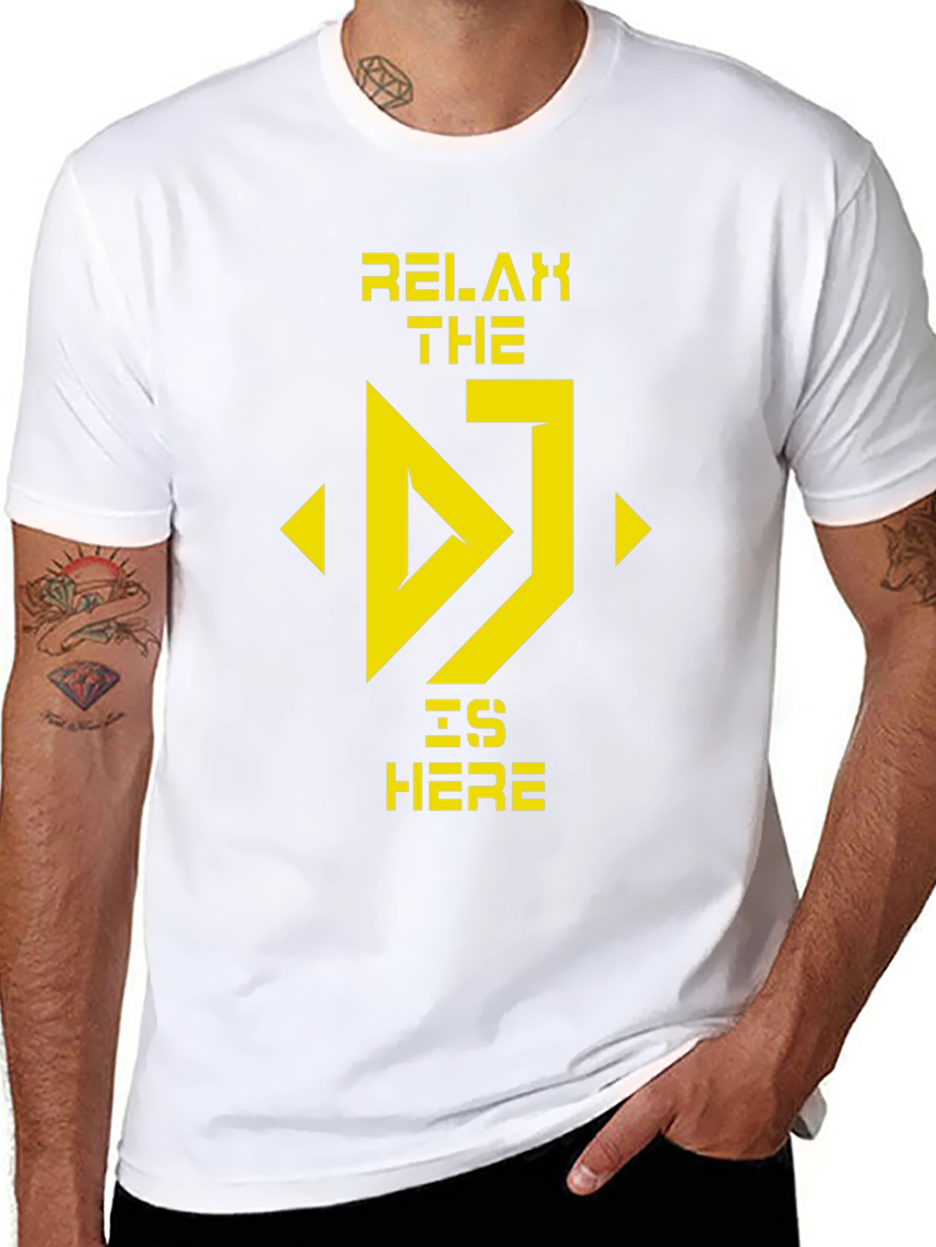 Relax The DJ Is Here Black T-Shirt