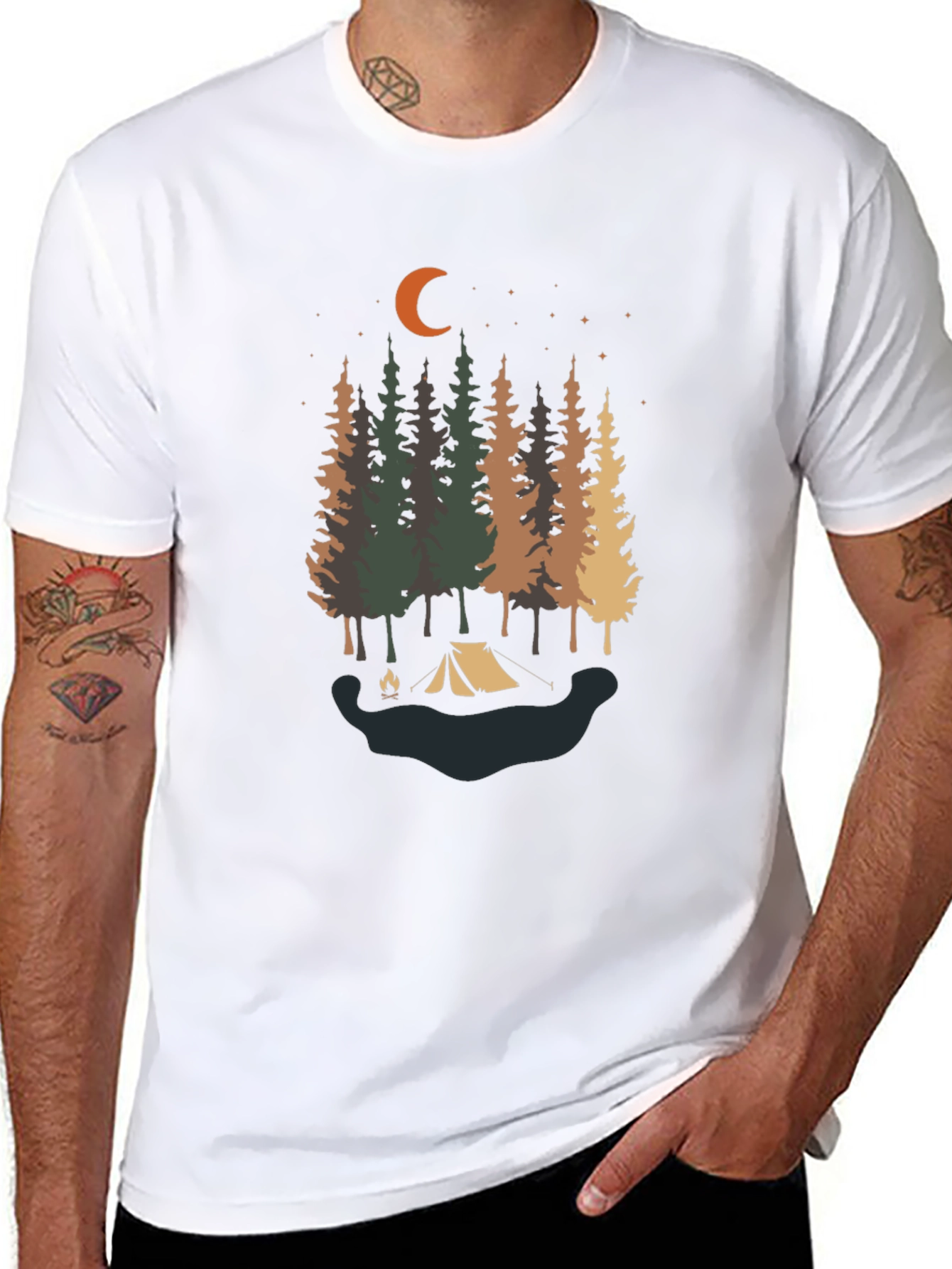Camping Under the Stars Tee - Nature Lovers Shirt