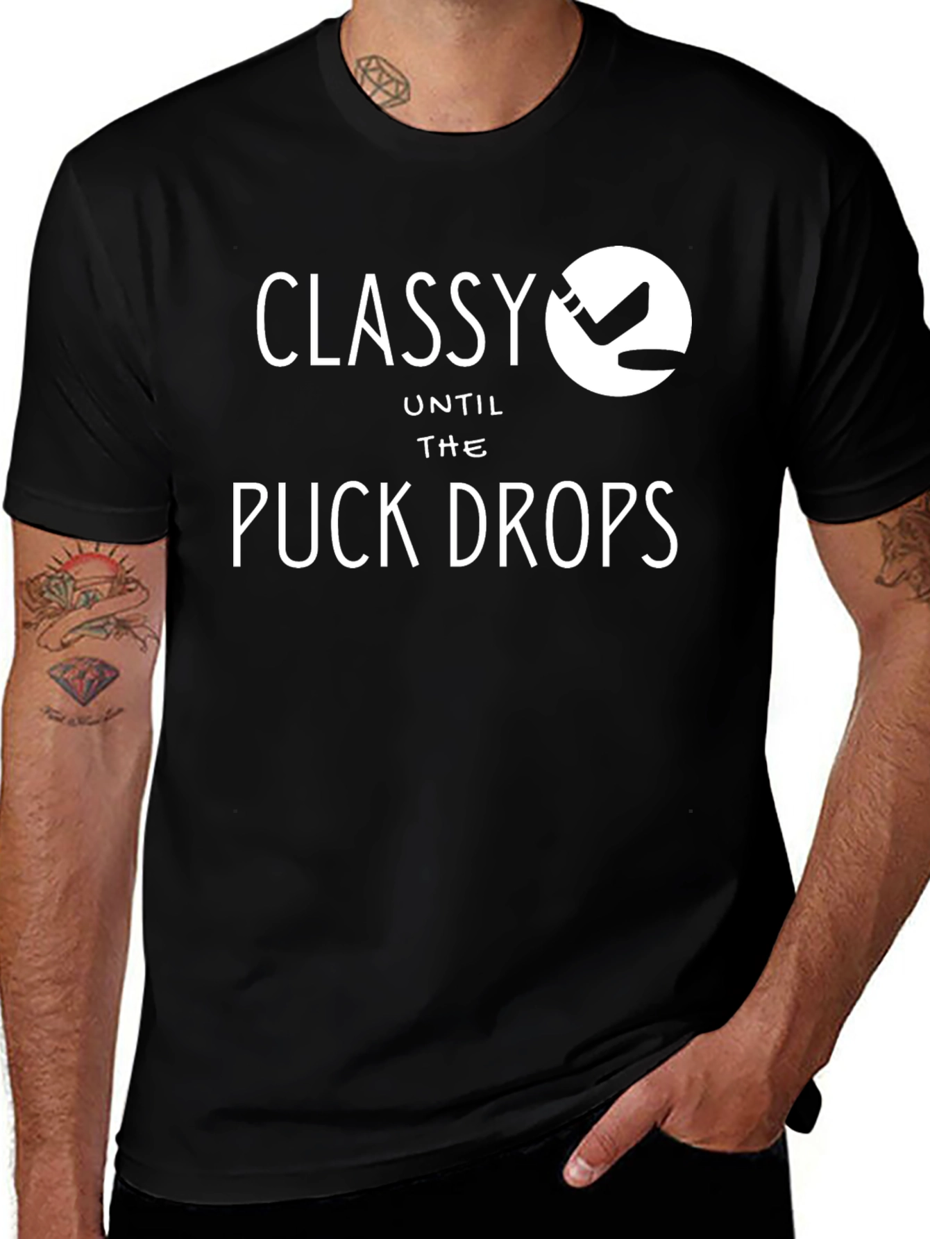 Classy Until the Puck Drops T-Shirt Hockey Tee