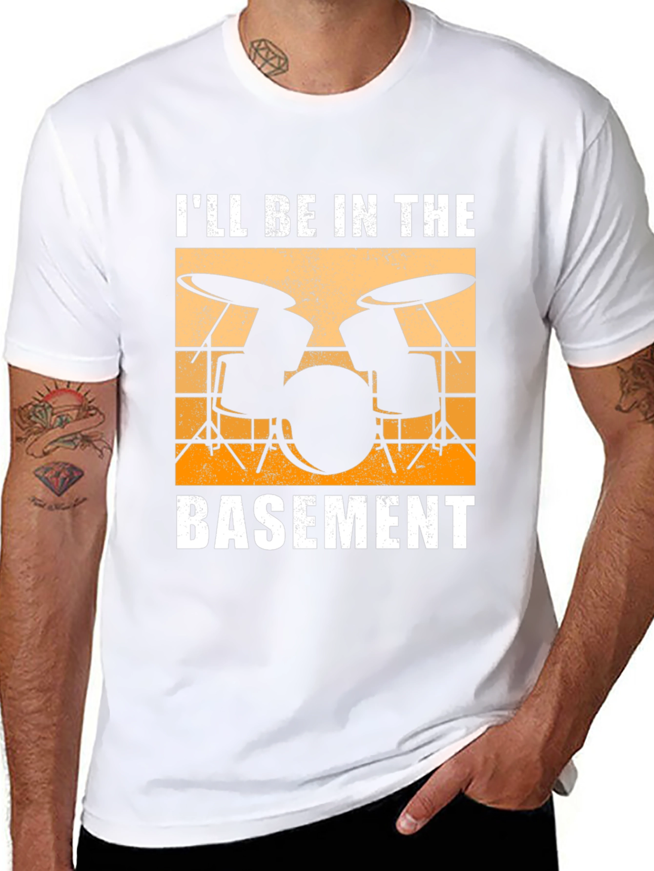 Ill Be In The Basement Drum Set T-Shirt