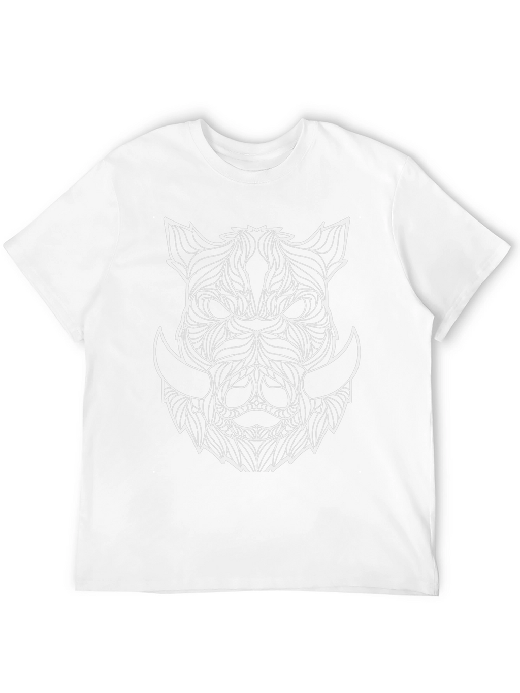 Boar Head Graphic Tee - Abstract Animal Print