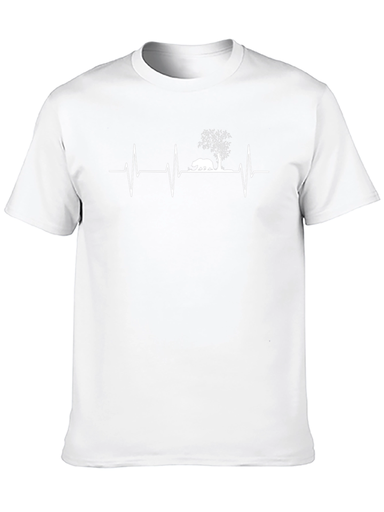 Nature Heartbeat T-Shirt - Bear & Tree Design