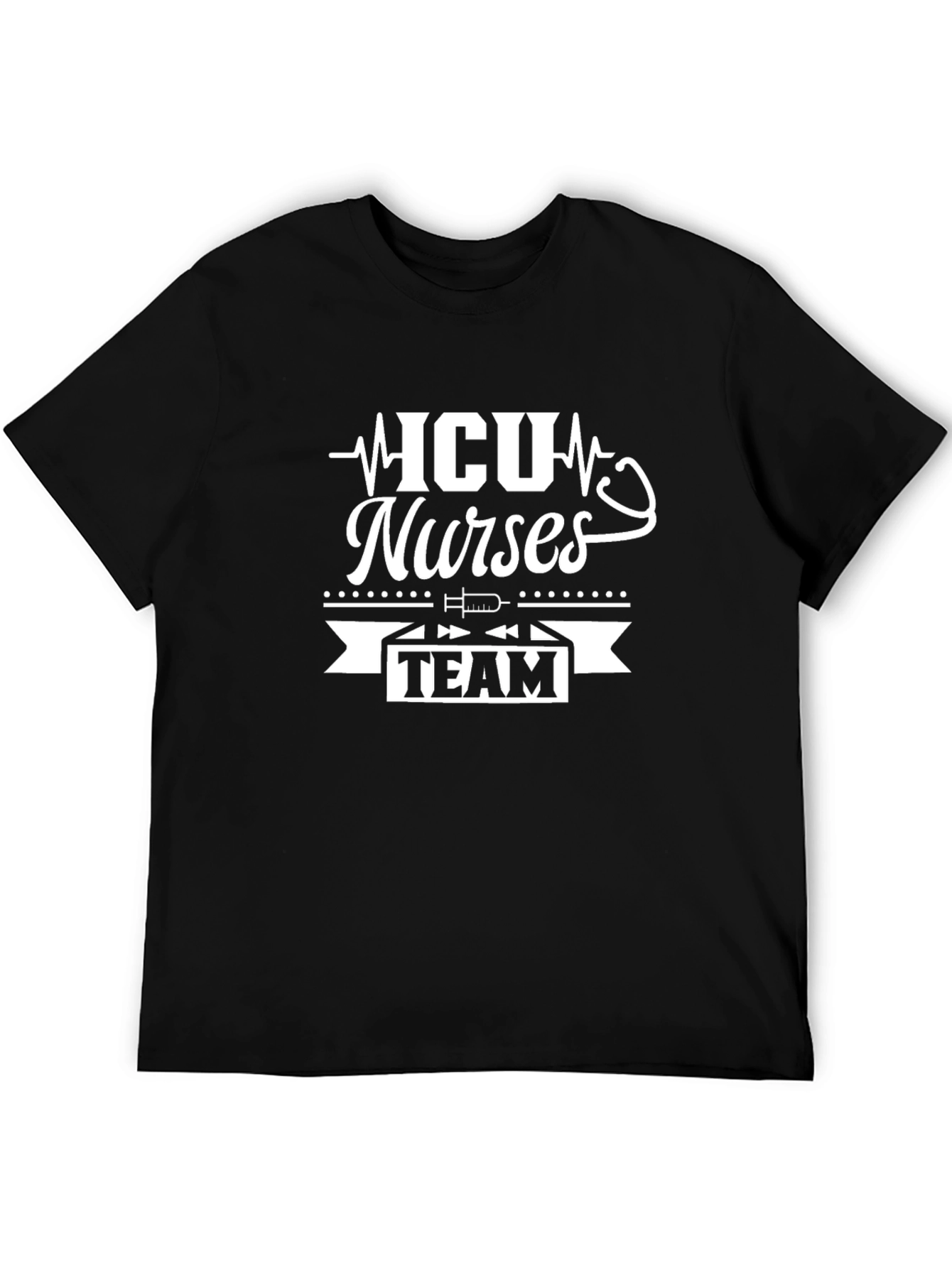 ICU Nurses Team Black T-Shirt - Medical Professional Apparel