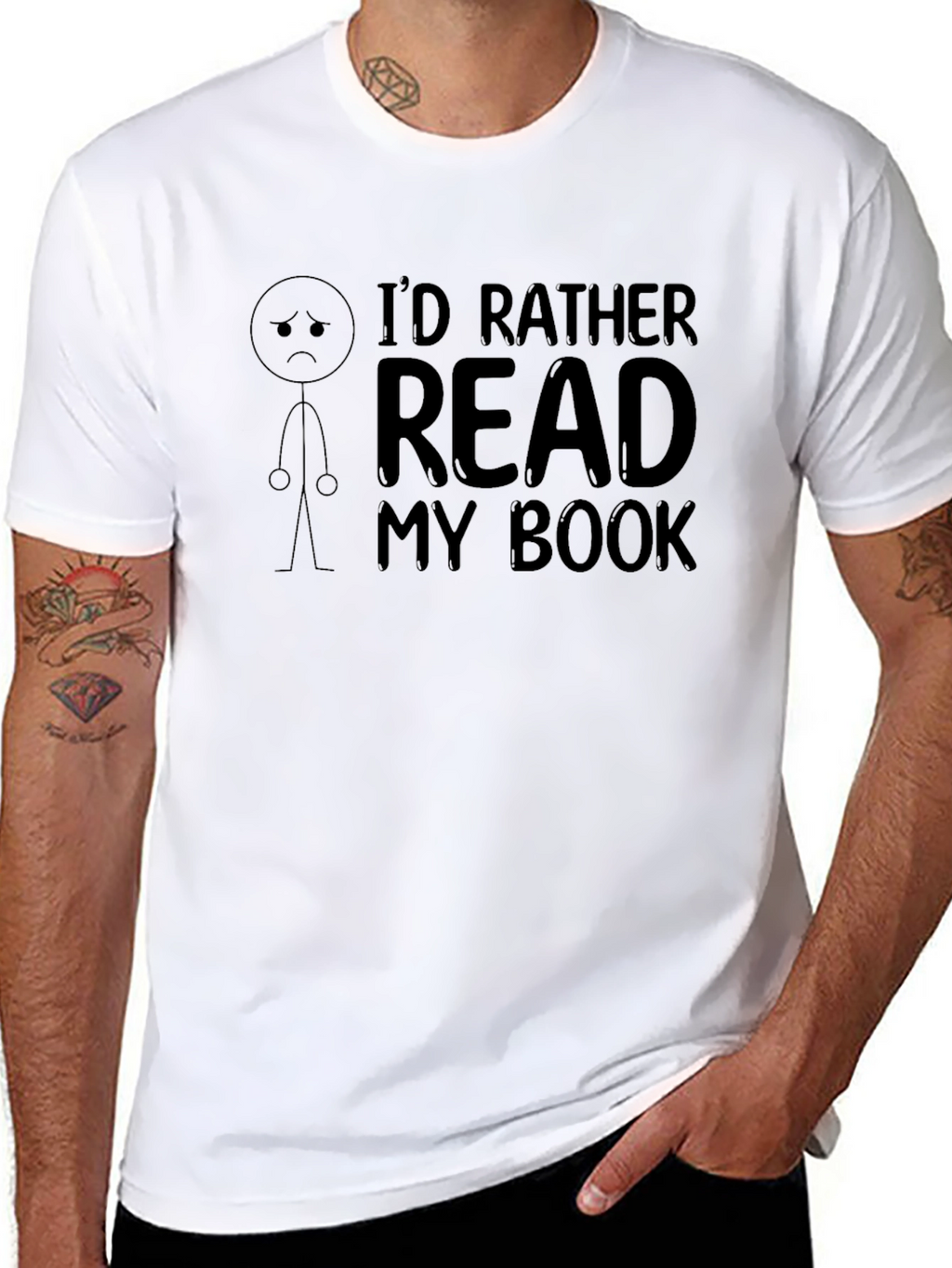 Id Rather Read My Book Graphic T-Shirt