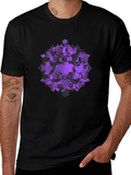 Geometric Purple Graphic Print T-Shirt