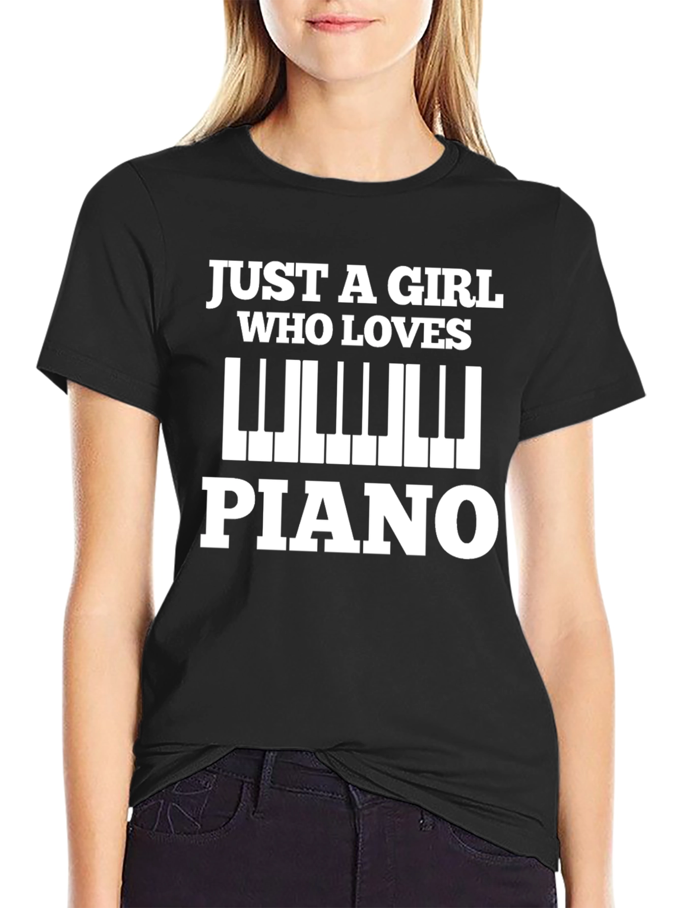 Just A Girl Who Loves Piano T-Shirt