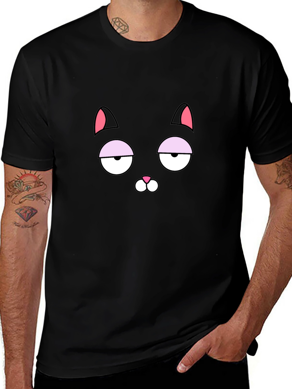Sarcastic Black Cat Graphic Tee - Unisex