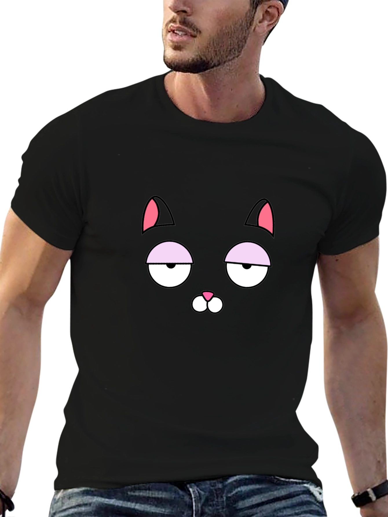 Sarcastic Black Cat Graphic Tee - Unisex
