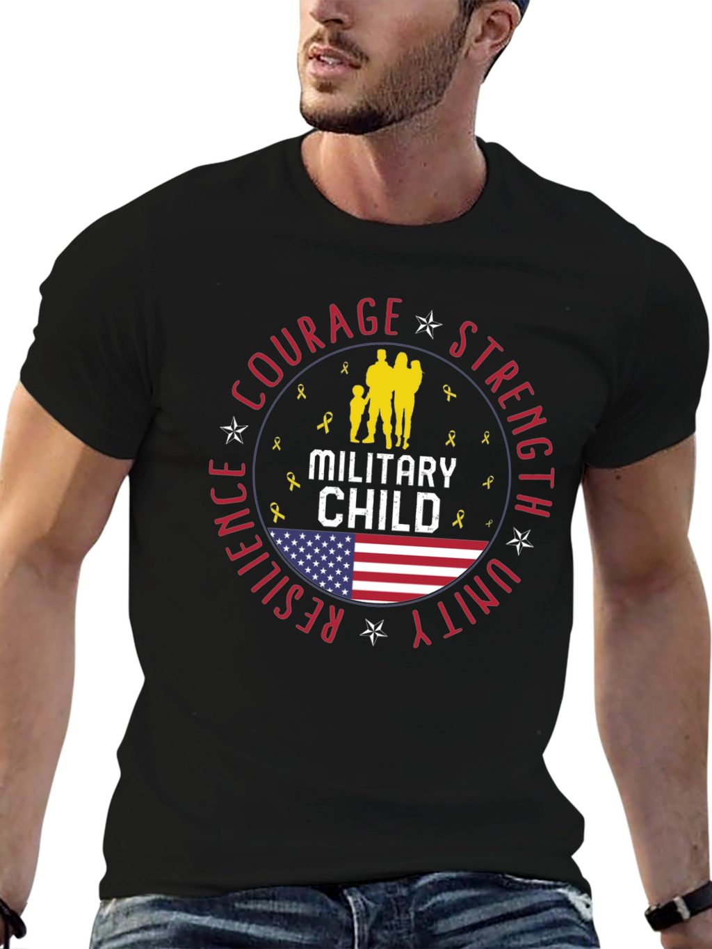 Military Child T-Shirt Courage Strength