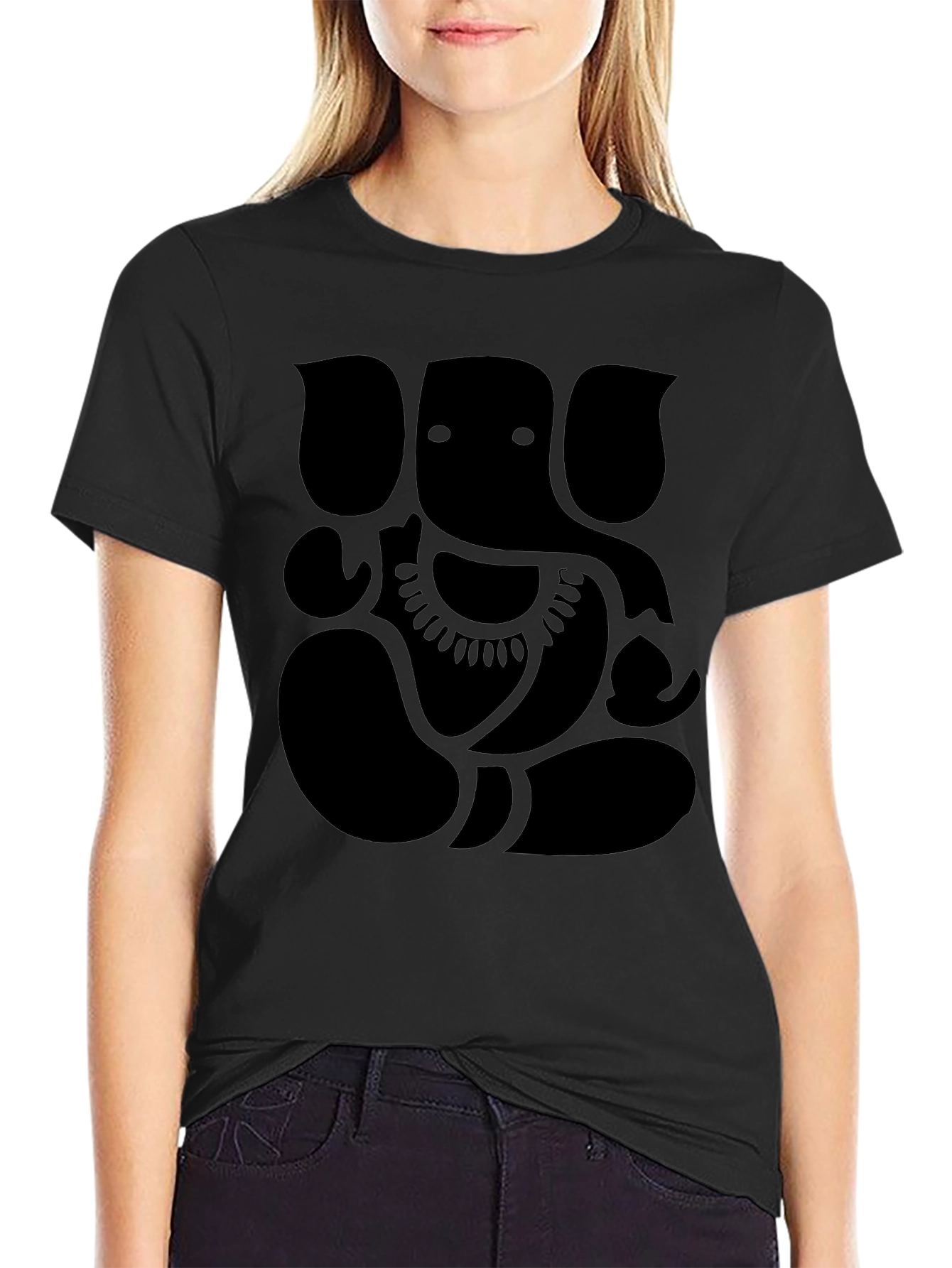 Ganesh Graphic Print Mens Black T-Shirt