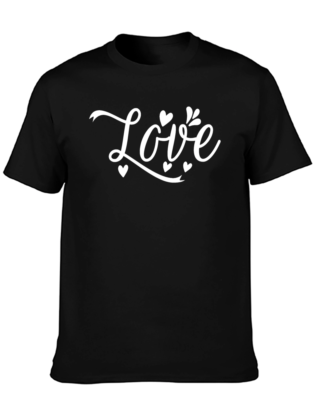 Love T-Shirt - Black Casual Tee