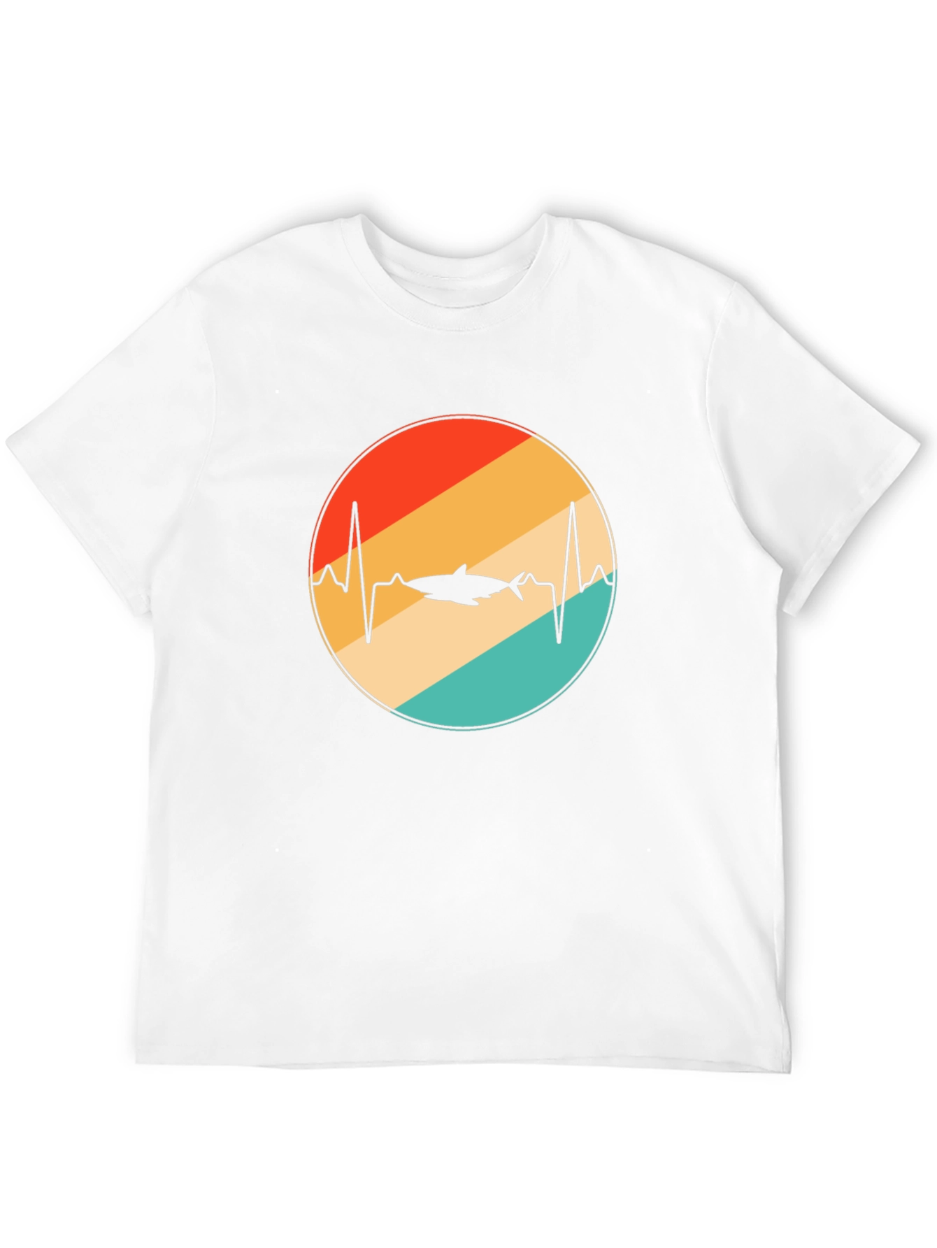 Shark Heartbeat Retro T-Shirt