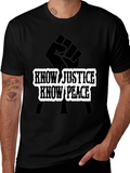 Know Justice Know Peace Black T-Shirt