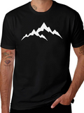 Mens Black Mountain Graphic T-Shirt