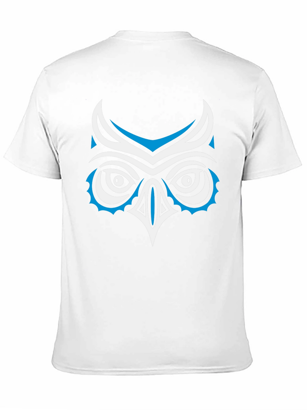 Stylized Owl Graphic Print Black T-Shirt