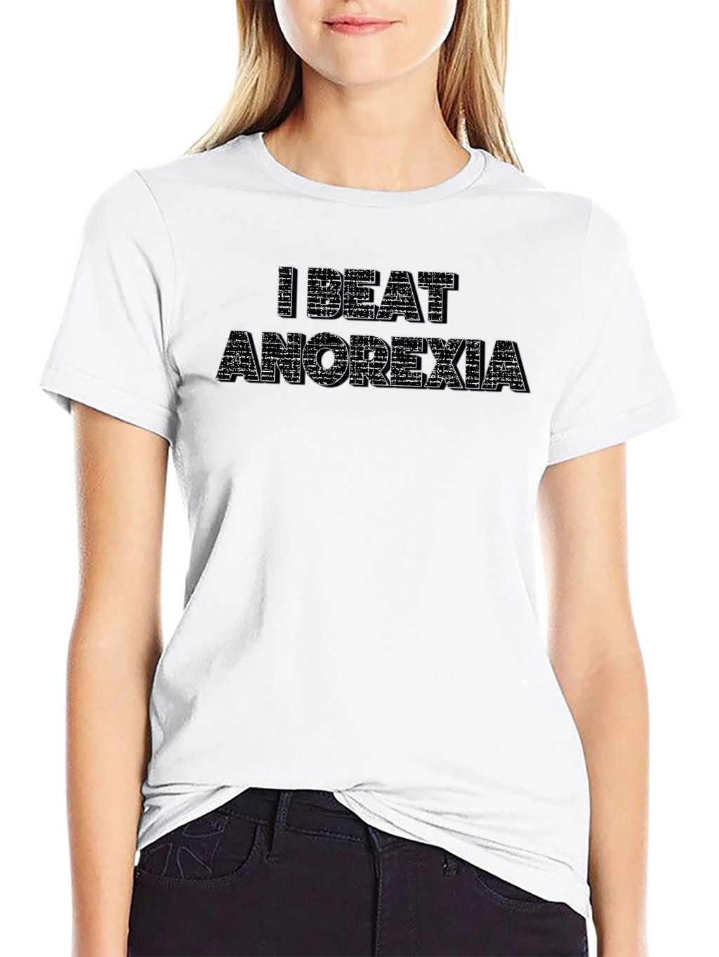 I Beat Anorexia T-Shirt - Stylish Recovery Tee
