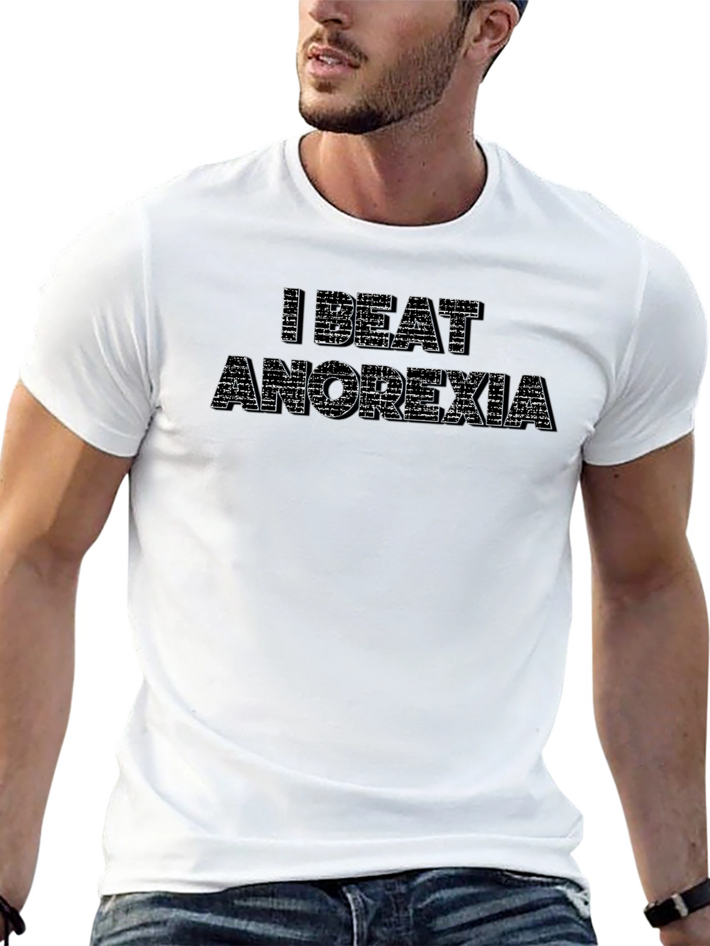 I Beat Anorexia T-Shirt - Stylish Recovery Tee