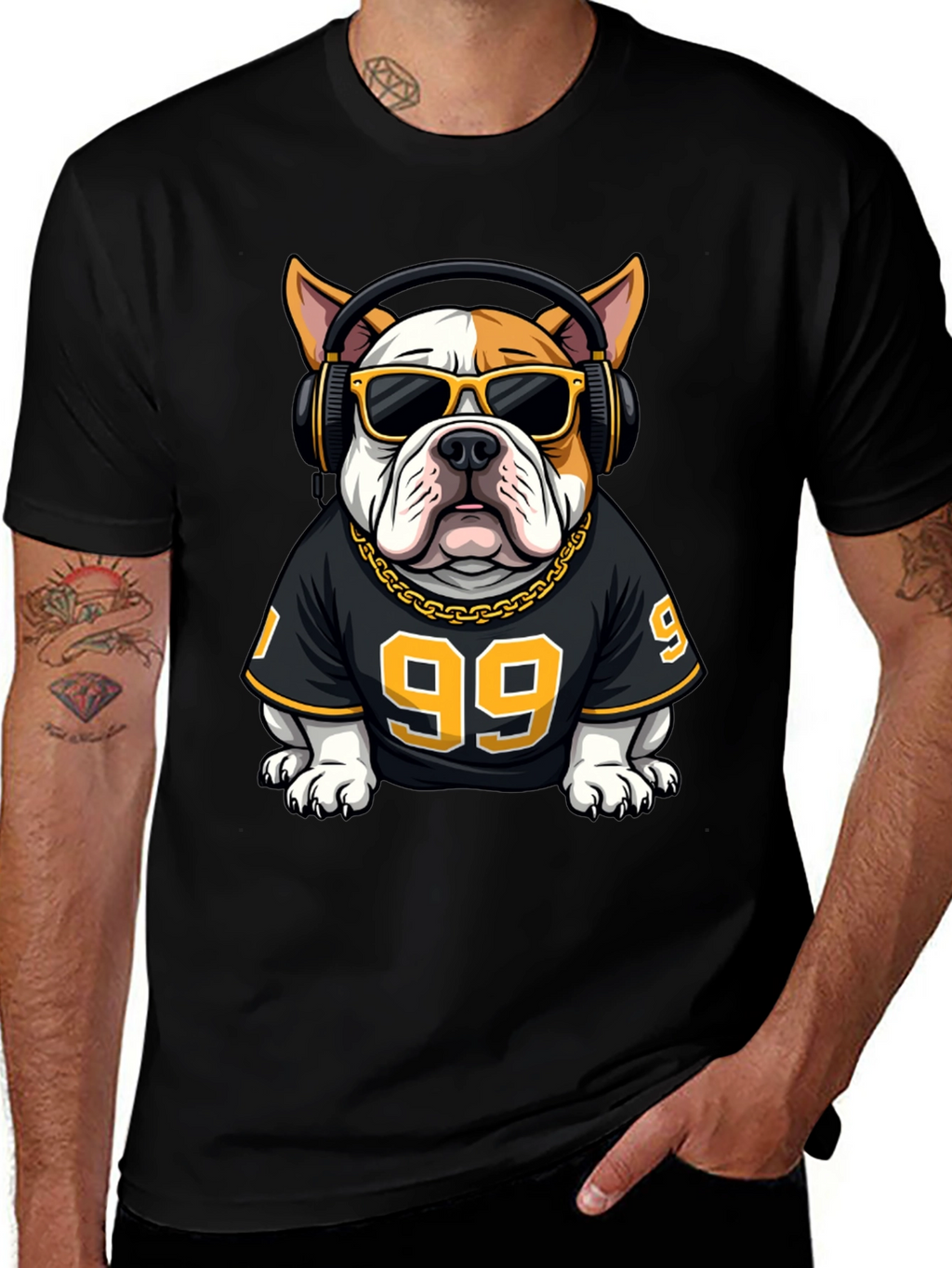 Cool Bulldog DJ Graphic Tee