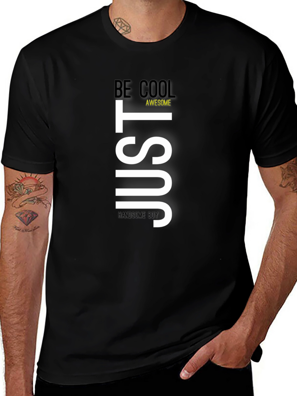 Just Be Cool Graphic Tee - Mens Black T-Shirt