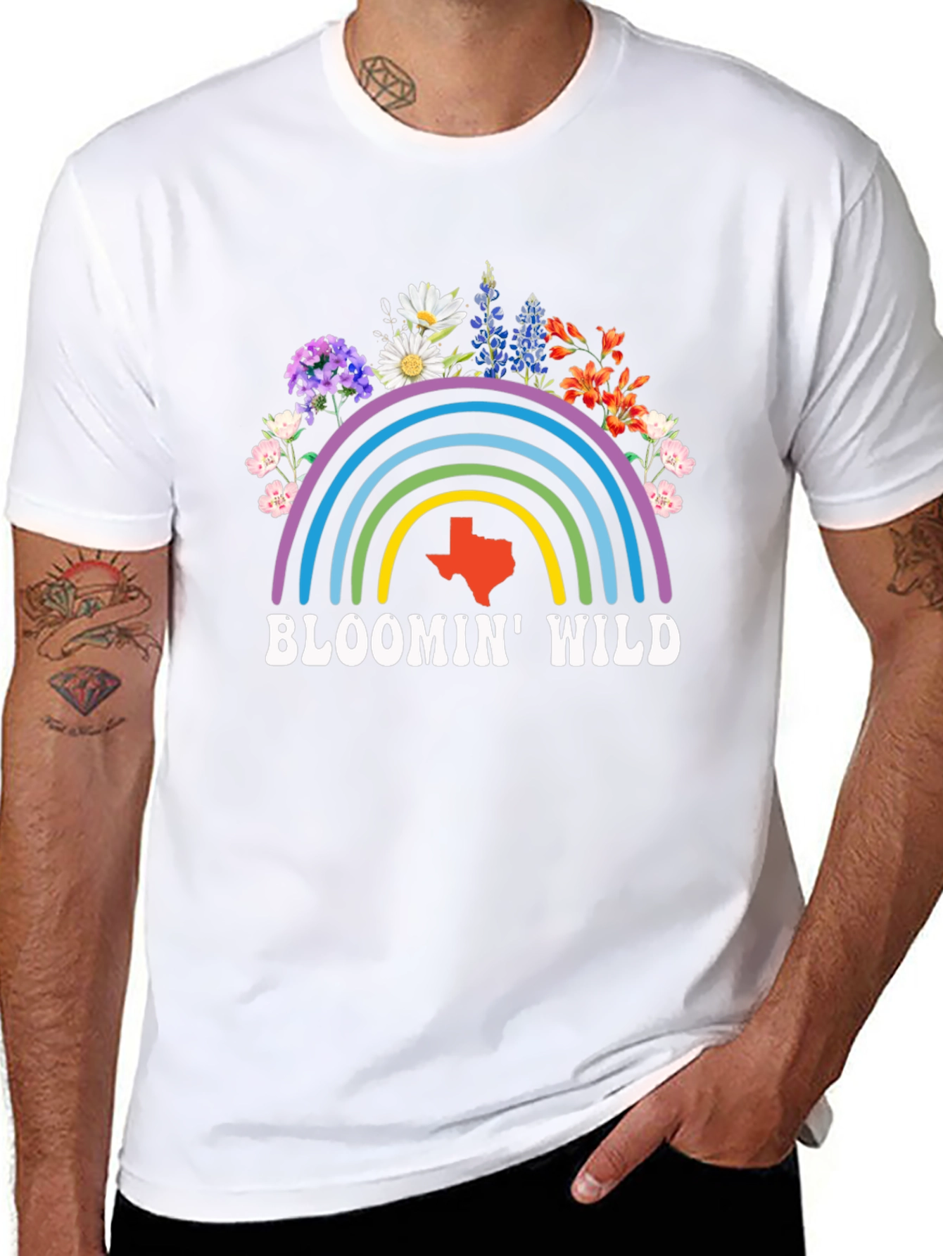 Bloomin Wild Texas Graphic Tee - Black
