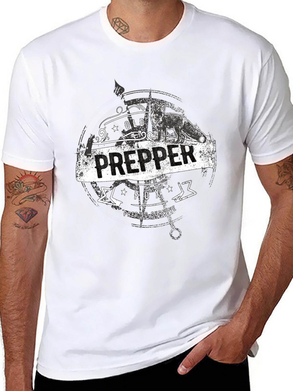 Old Prepper Fox T-Shirt Prep To Survive