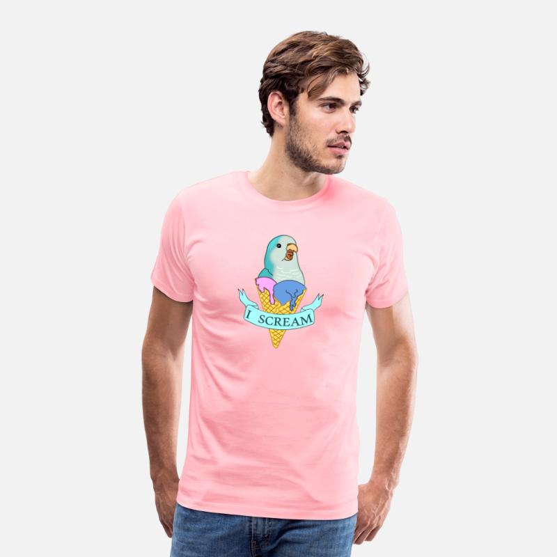 I scream Quaker Parrot Funny Ice cream Blue Monk