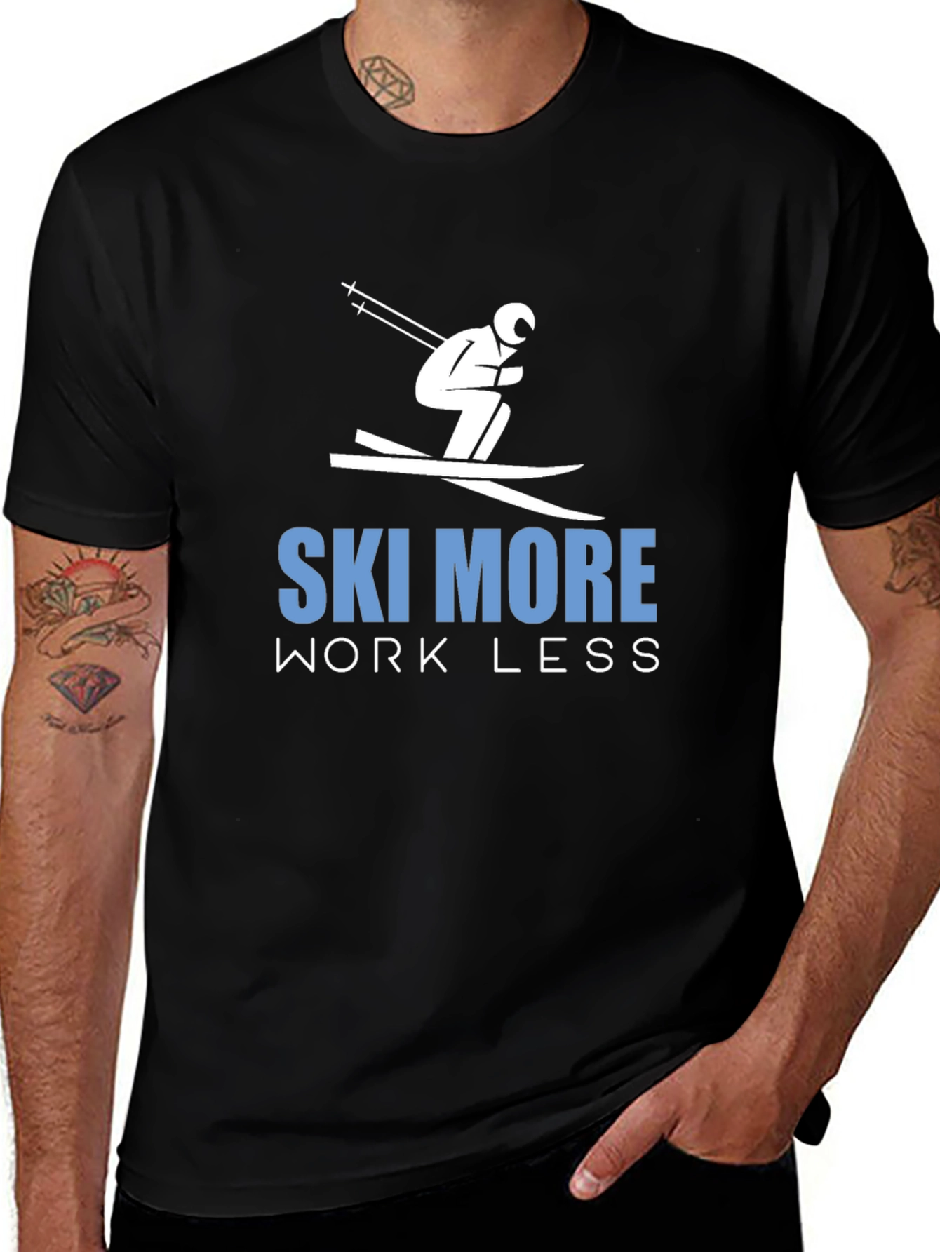Ski More Work Less Graphic Tee