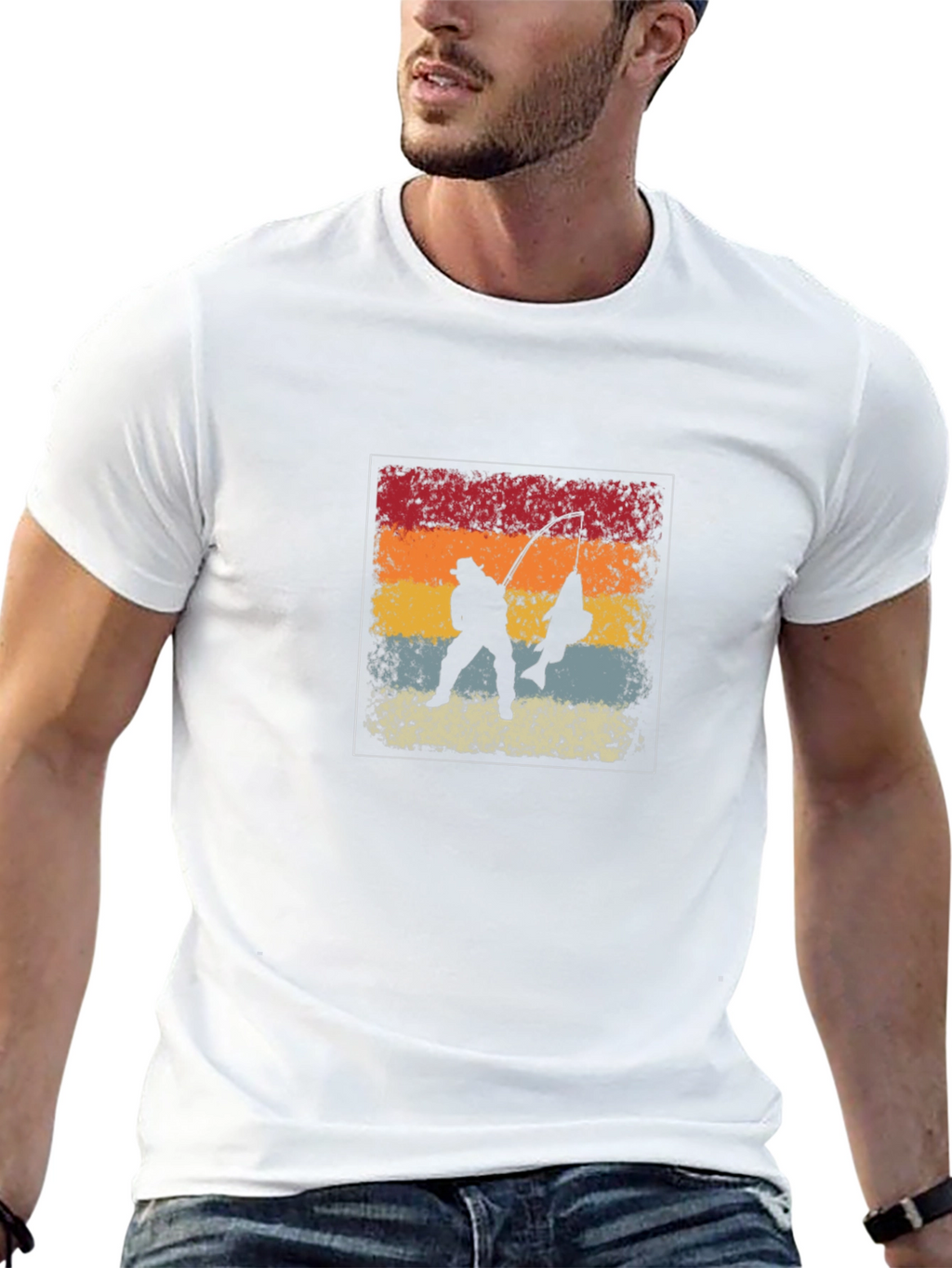 Retro Fishing T-Shirt - Fishermans Catch Tee