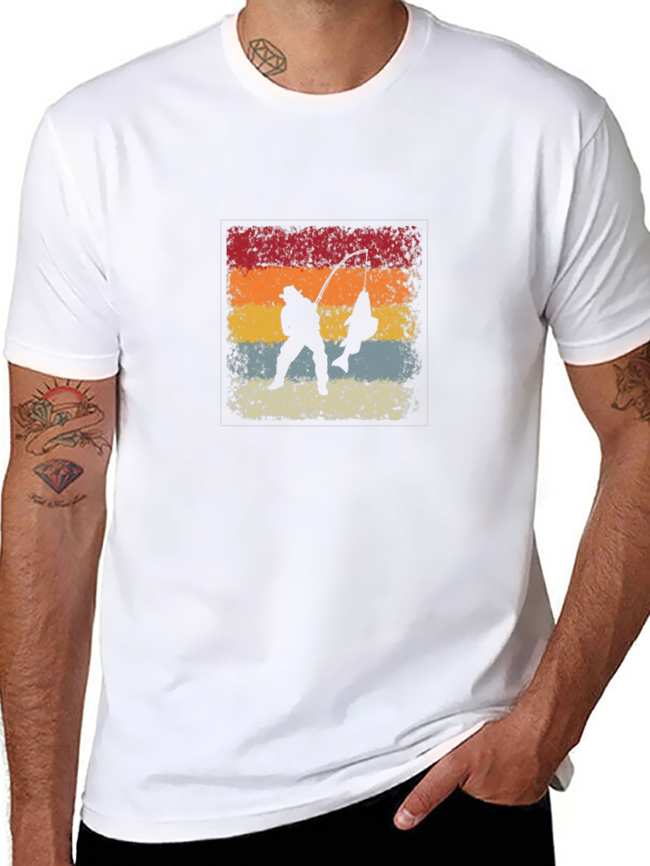 Retro Fishing T-Shirt - Fishermans Catch Tee