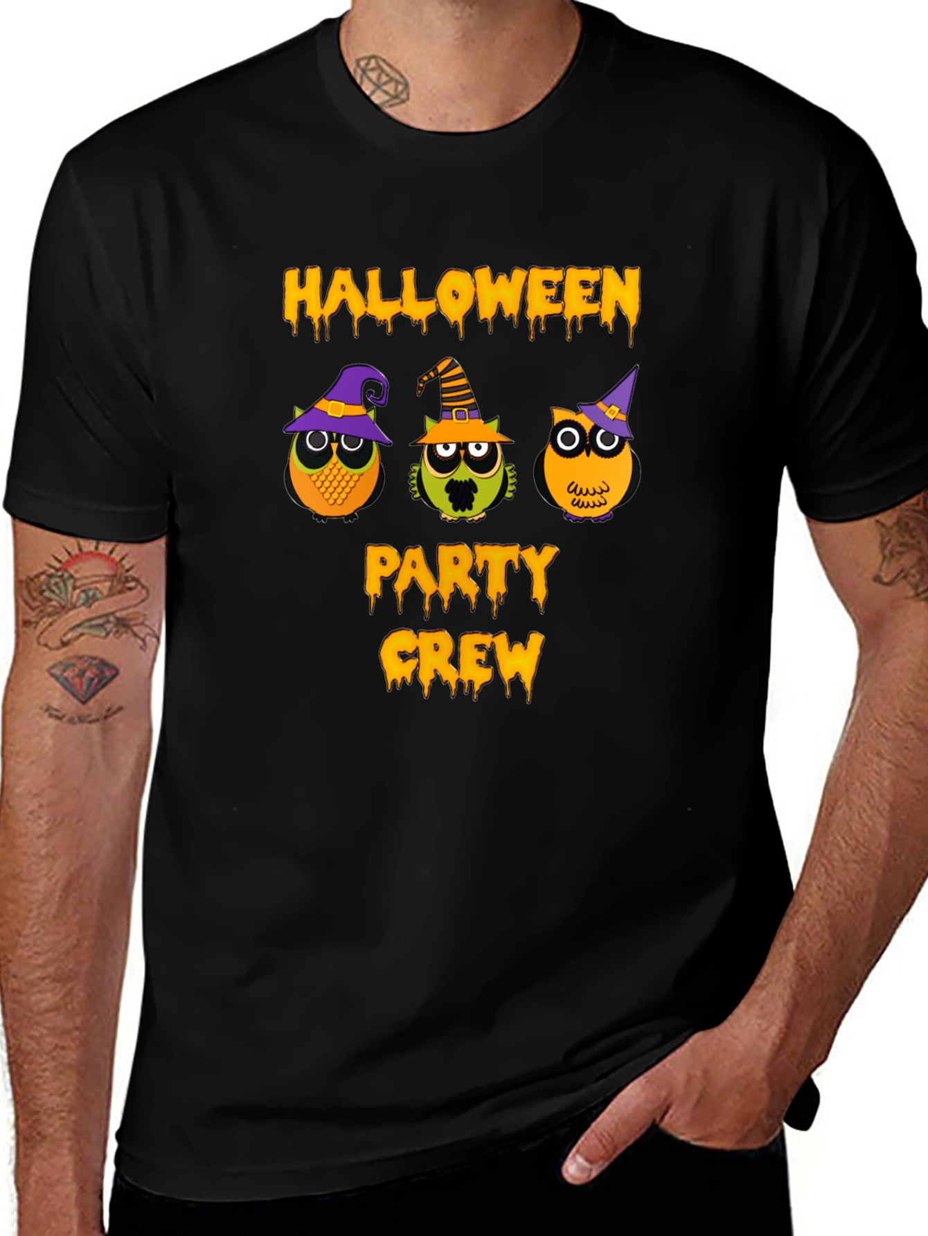 Halloween Party Crew Owl T-Shirt