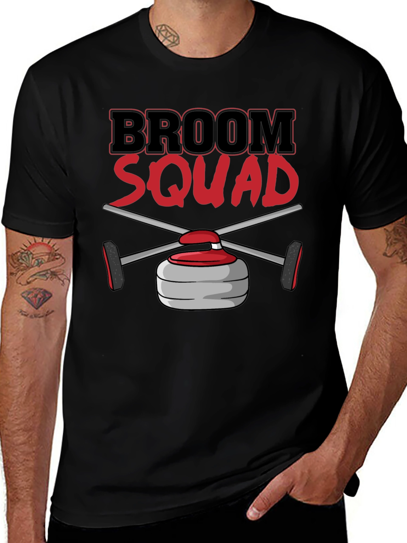 Broom Squad Curling T-Shirt - Novelty Sports Tee