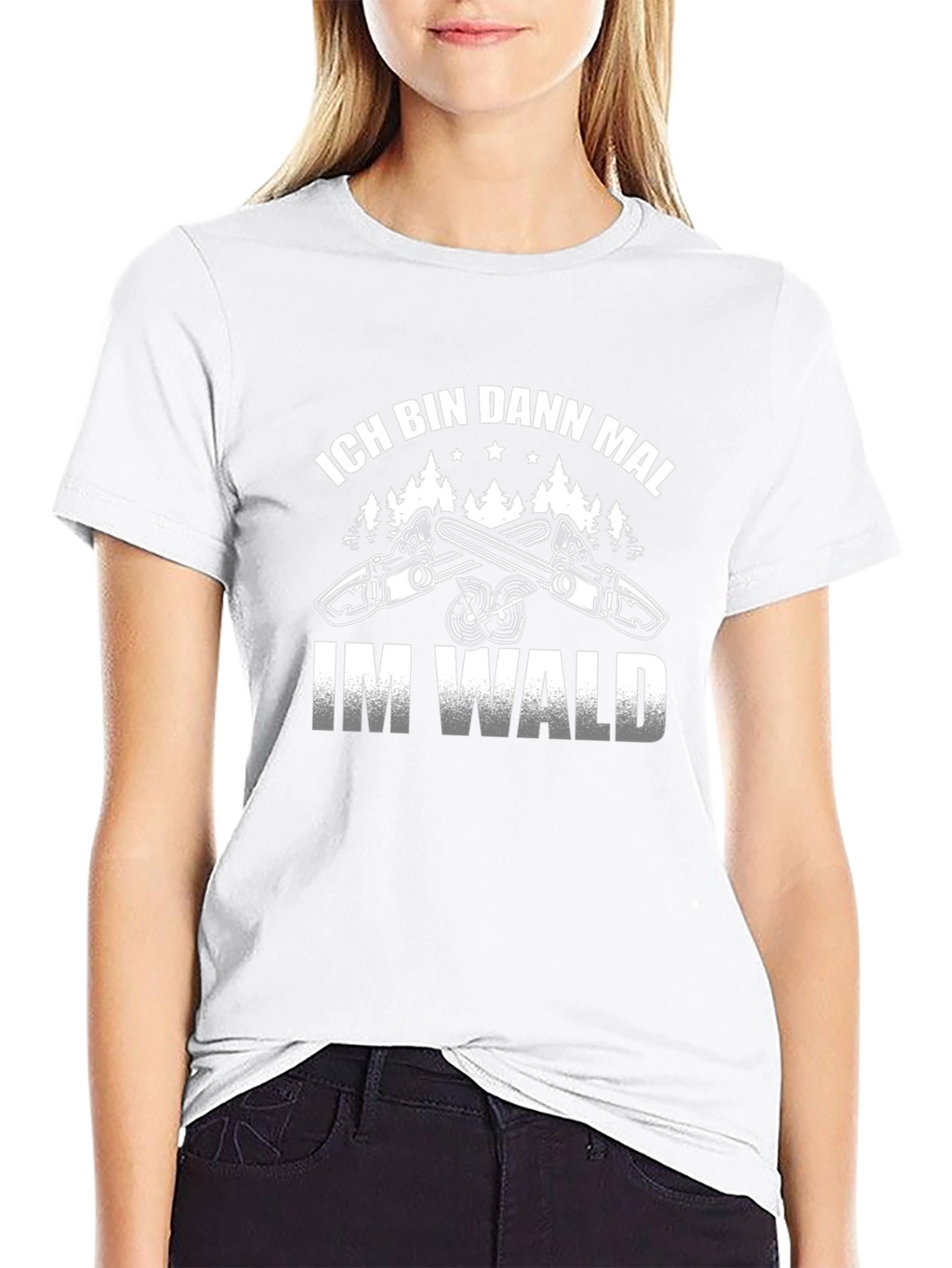 Ich Bin Dann Mal Im Wald Black T-Shirt