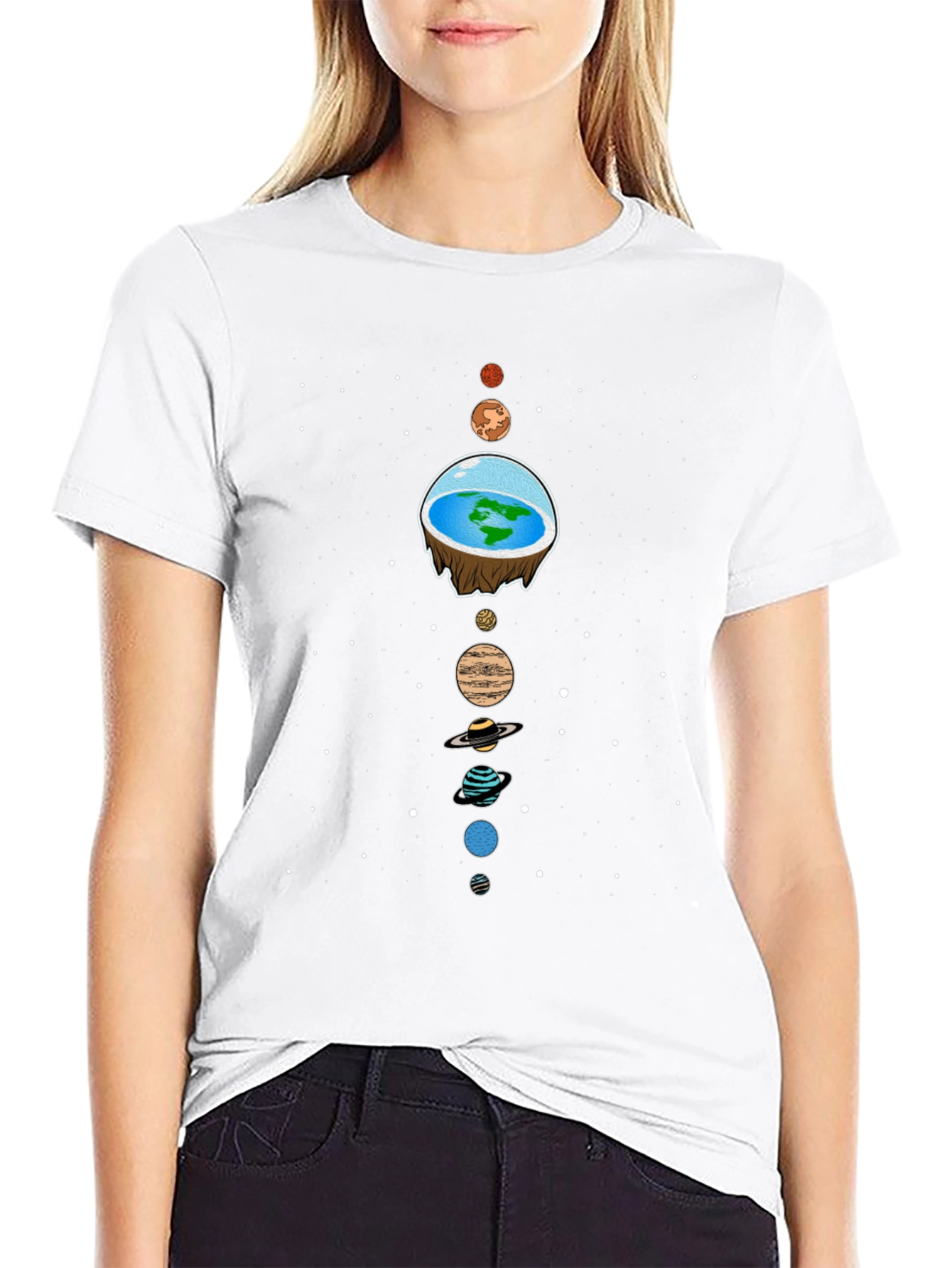 Flat Earth Solar System T-Shirt