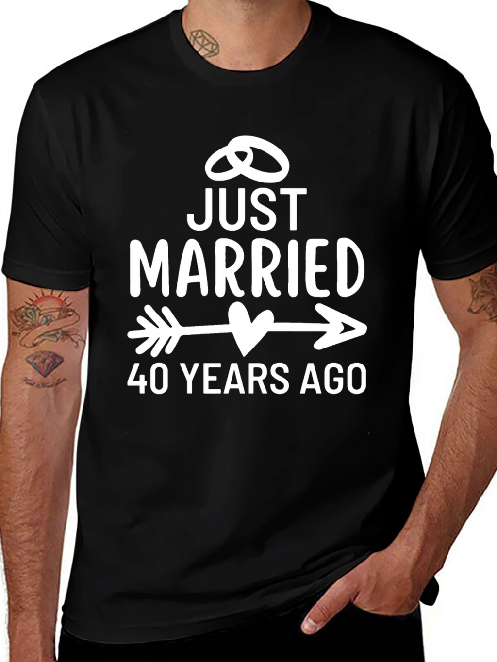 Just Married 40 Years Ago T-Shirt