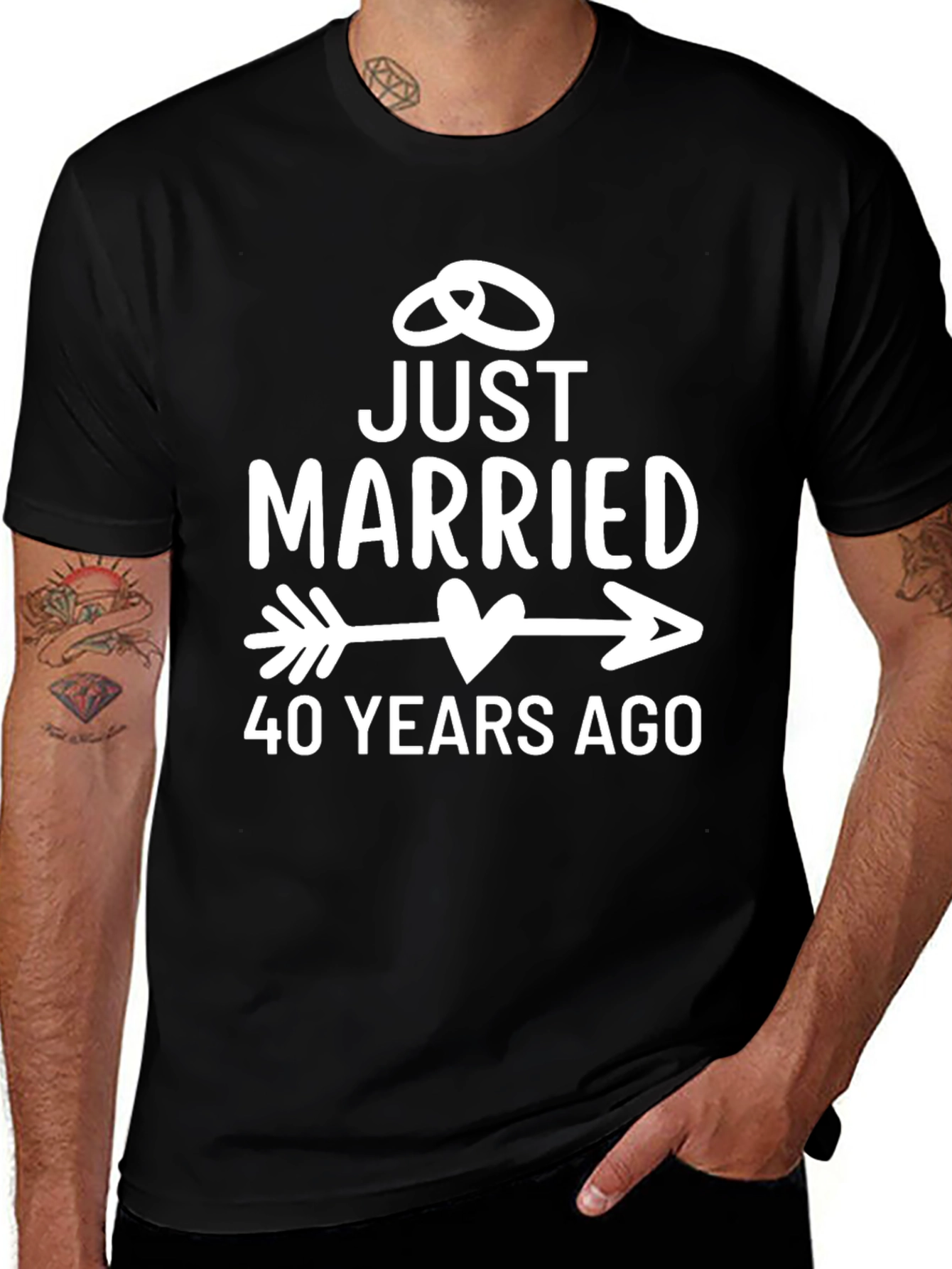 Just Married 40 Years Ago T-Shirt