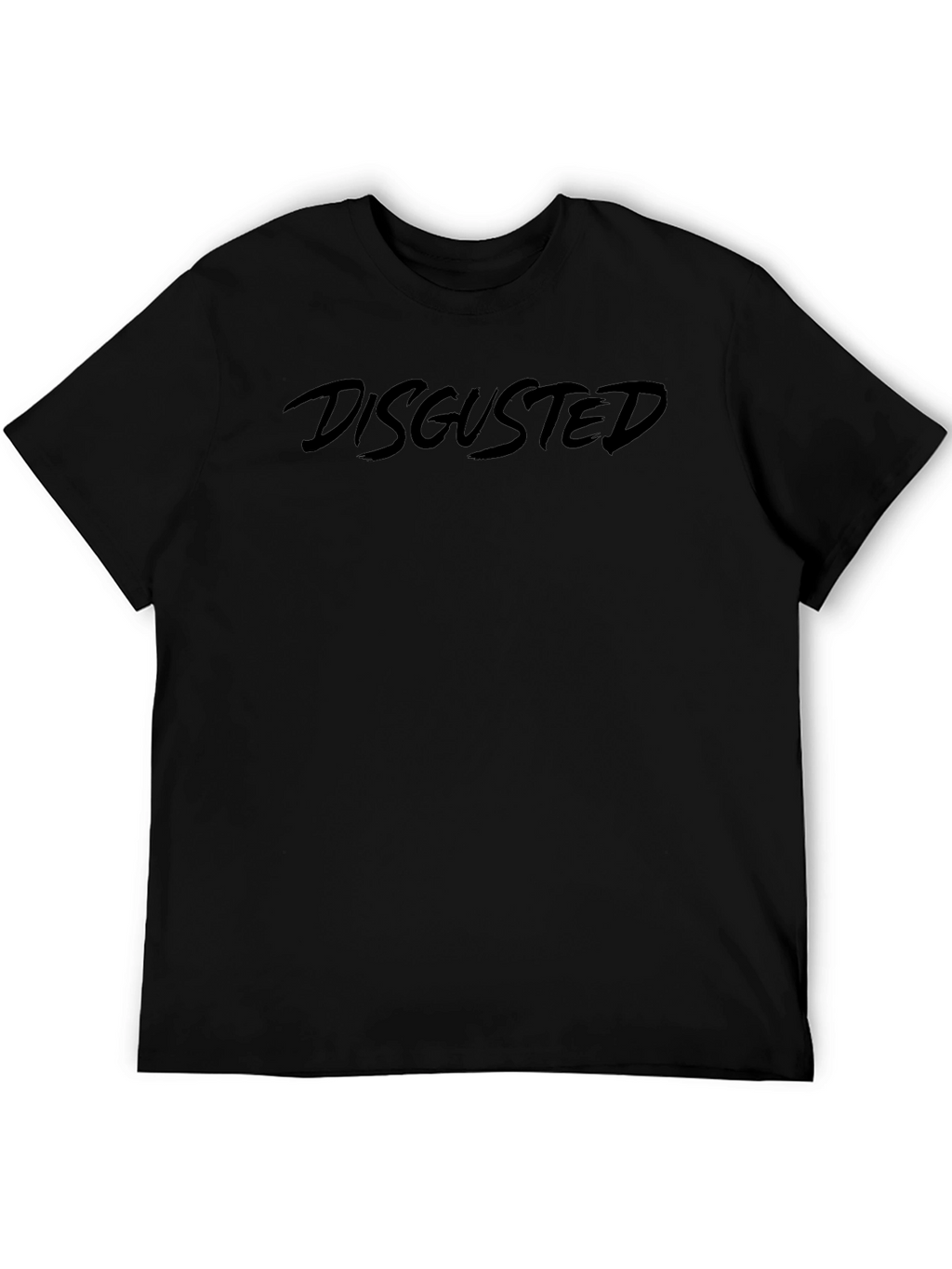 Disgusted Graphic Tee - Black Cotton Comfort