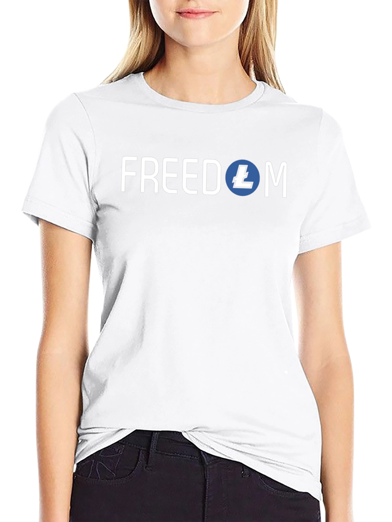 Freedom Litecoin Crypto T-Shirt - Black