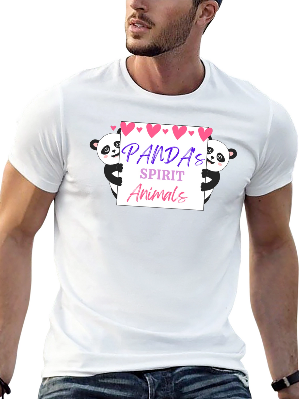 Panda Spirit Animals Graphic T-Shirt